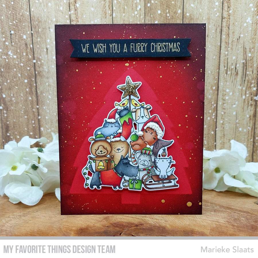 MY FAVORITE THINGS -Christmas Tree Background Stencil  - 3
