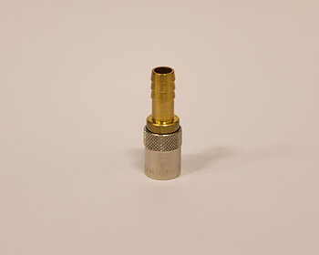 HK6-10N1 Rak koppling hona utan ventil Förnicklad 10mm slang