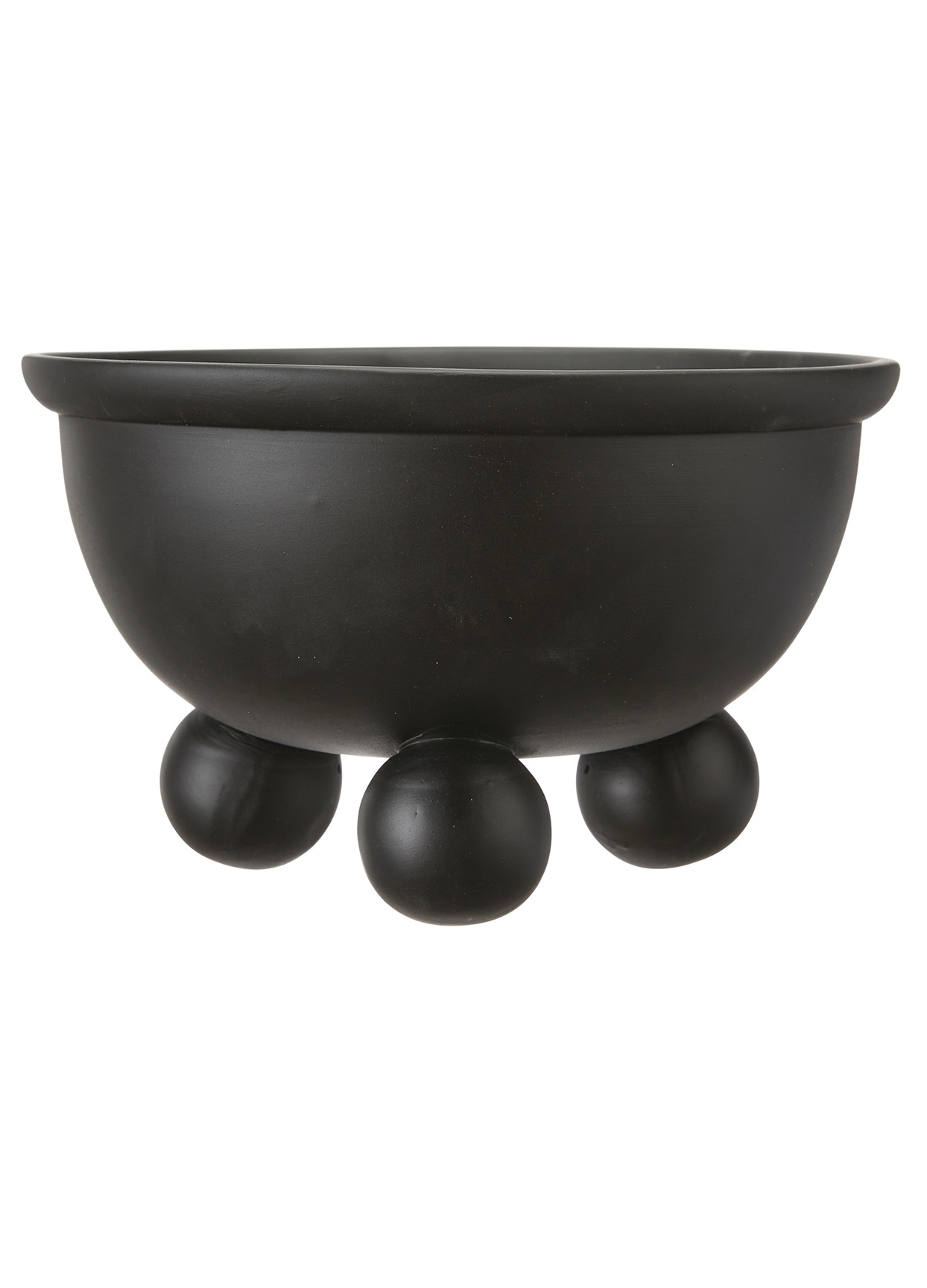 Pot with ball feet - Black - 23x14 cm - 5