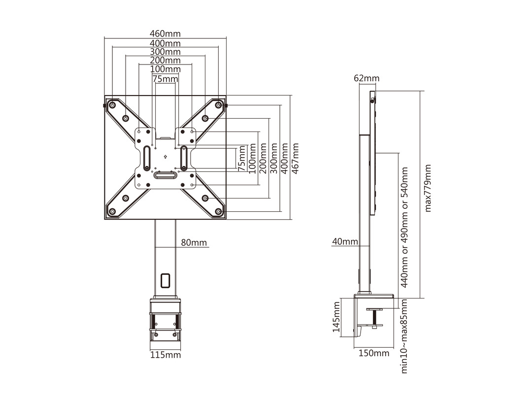 M Deskmount XL White - 9