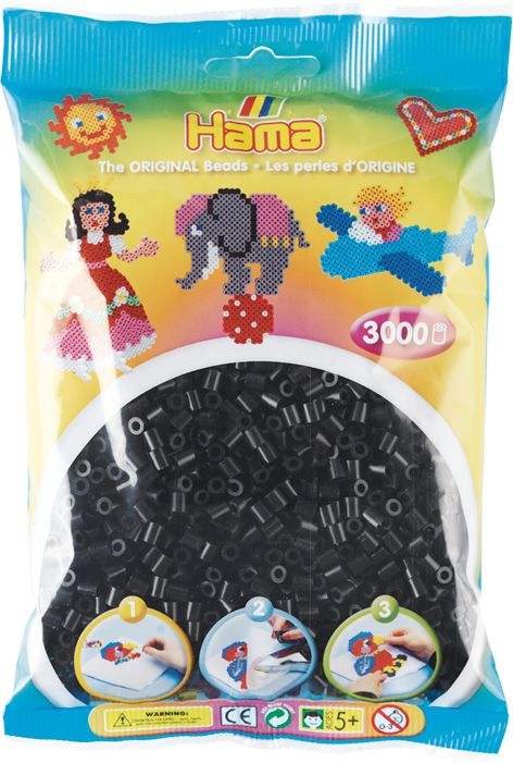Hama midi 201-18 3000 pcs Black