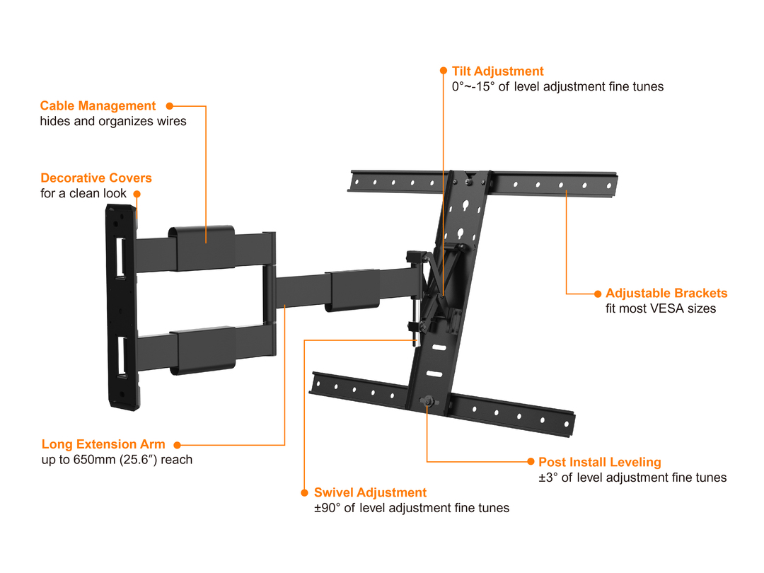 M VESA Flexarm Thin Black - 14
