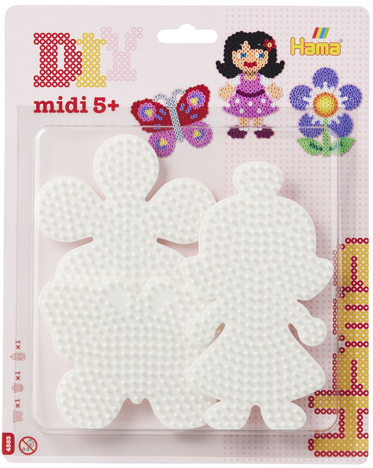 Hama 4583 Midi blomma, fjäril och flicka