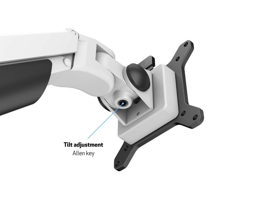 M VESA Gas Lift Arm Dual White - 11