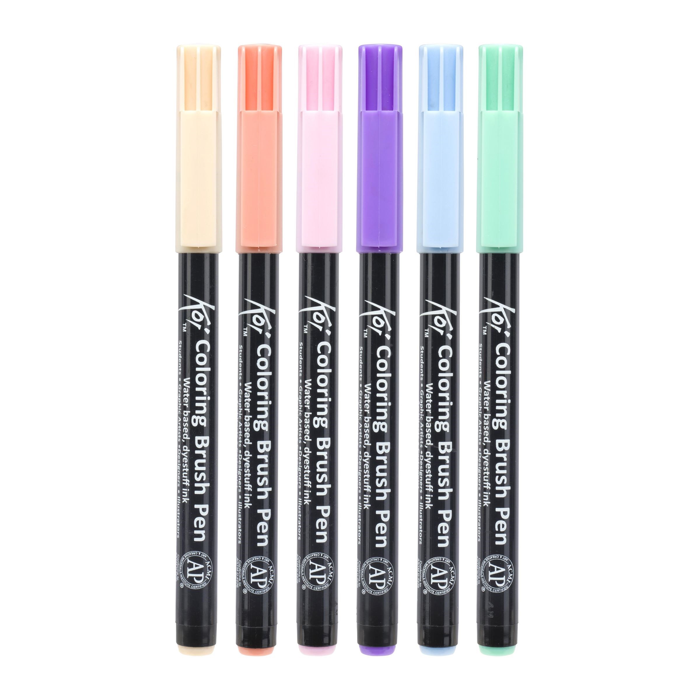 Koi colouring brush pen set 6 Sweets - 3