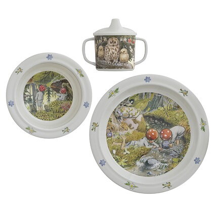 Elsa Beskow TomTebobarnen Skog, Barnservis, 3-del