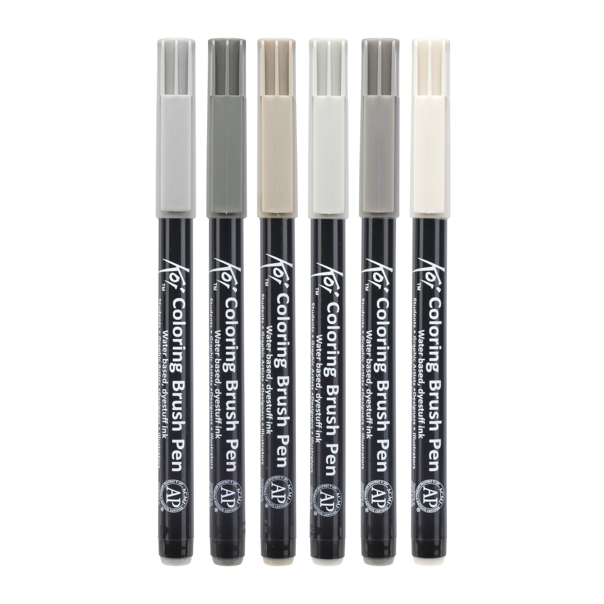 Koi Colouring Brush Pen Set 6 Urban colours - 2
