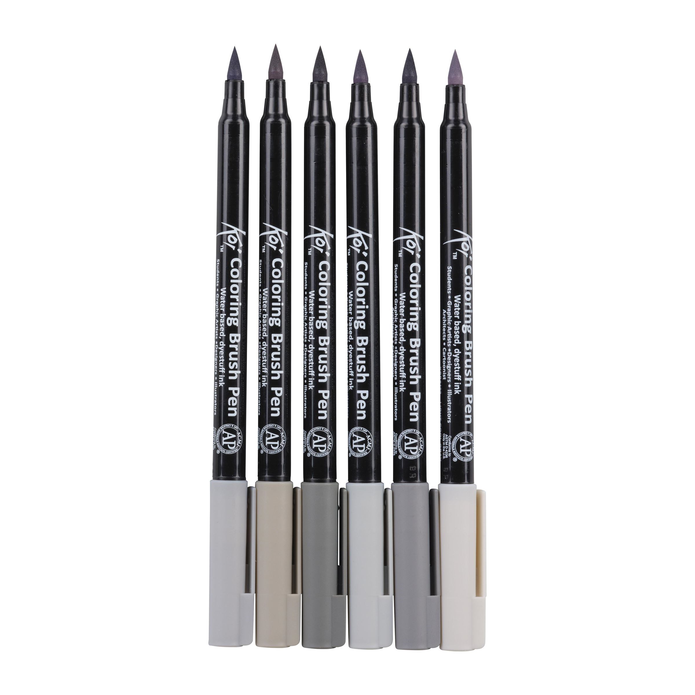 Koi Colouring Brush Pen Set 6 Urban colours - 3