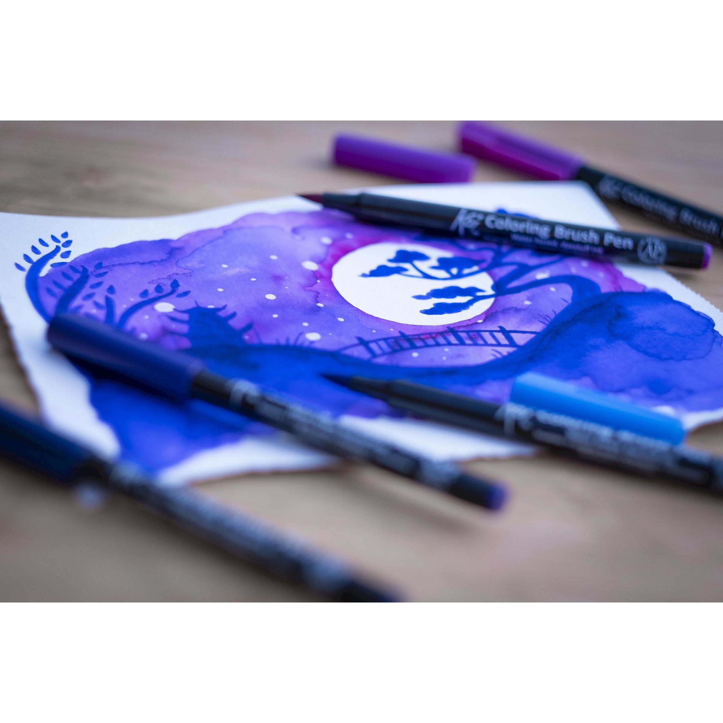 Koi colouring brush pen set 6 Galaxy - 3