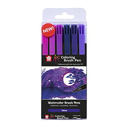 Koi colouring brush pen set 6 Galaxy