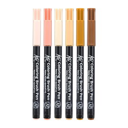 Koi colouring brush pen set 6 Portrait