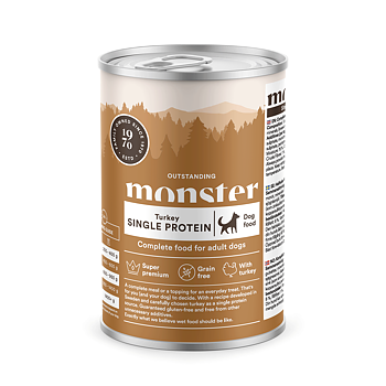 Monster Dog Adult Single Turkey Burk 400 g