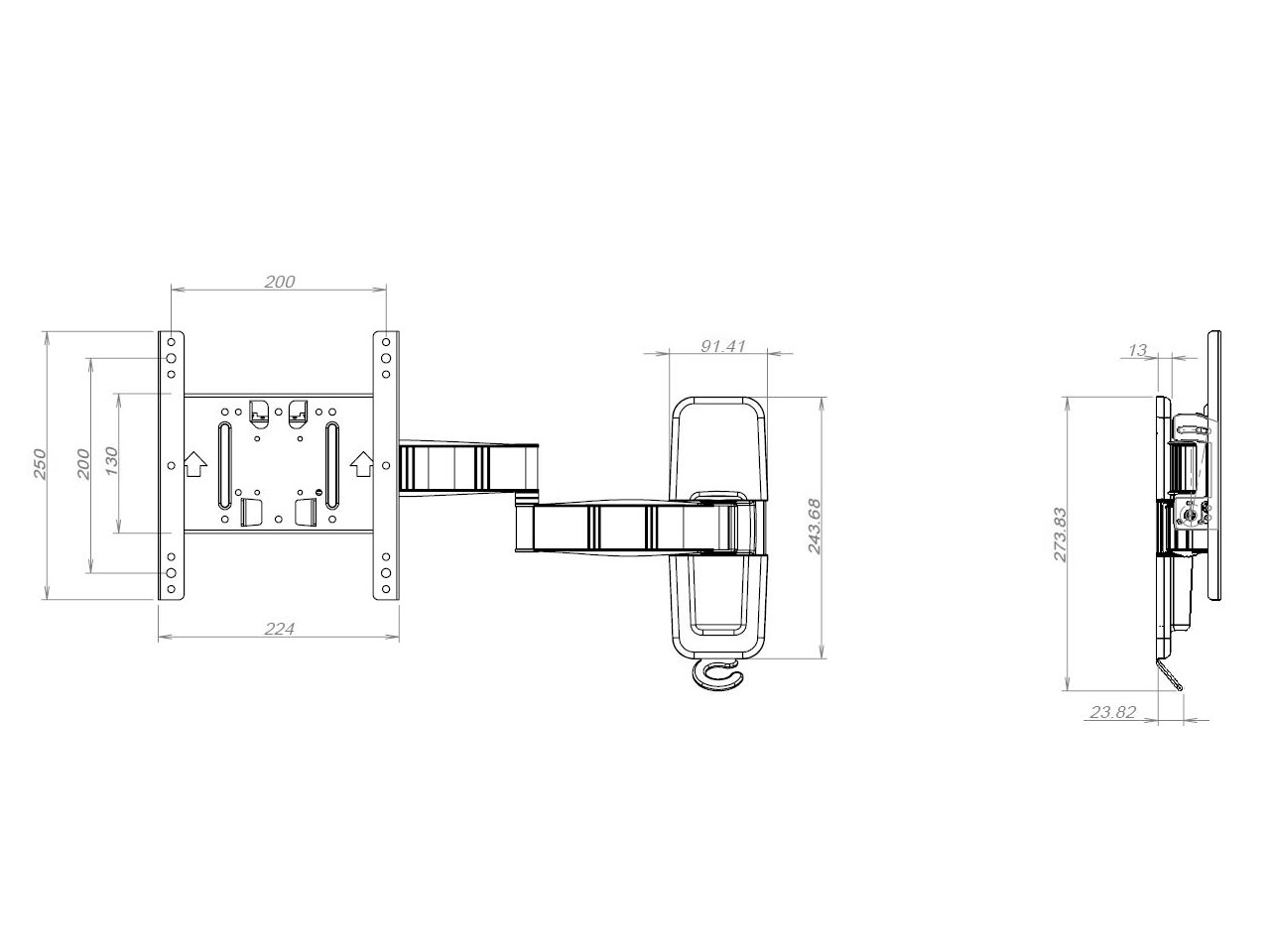 M VESA Flexarm Tilt & Turn III Small - 2
