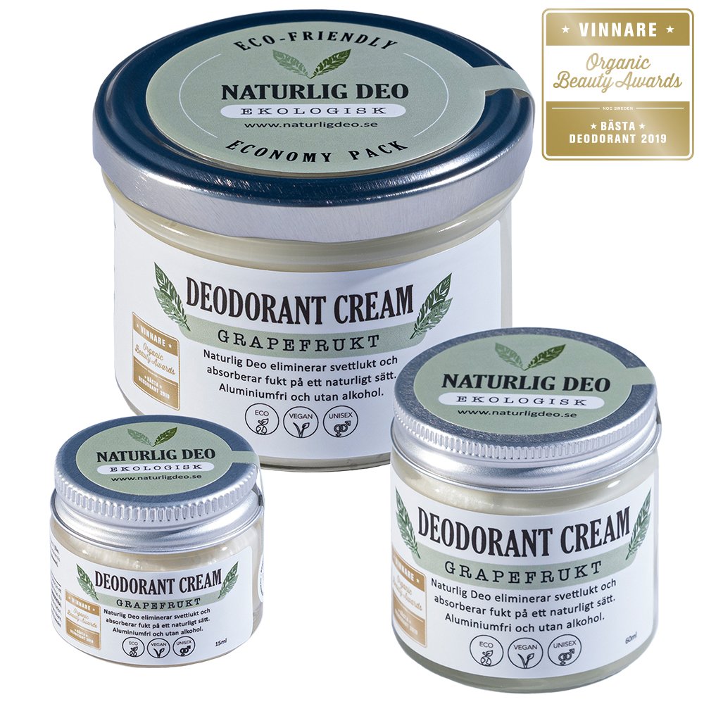 Naturlig Deo - Deodorant Cream Grapefrukt (eko) - 3