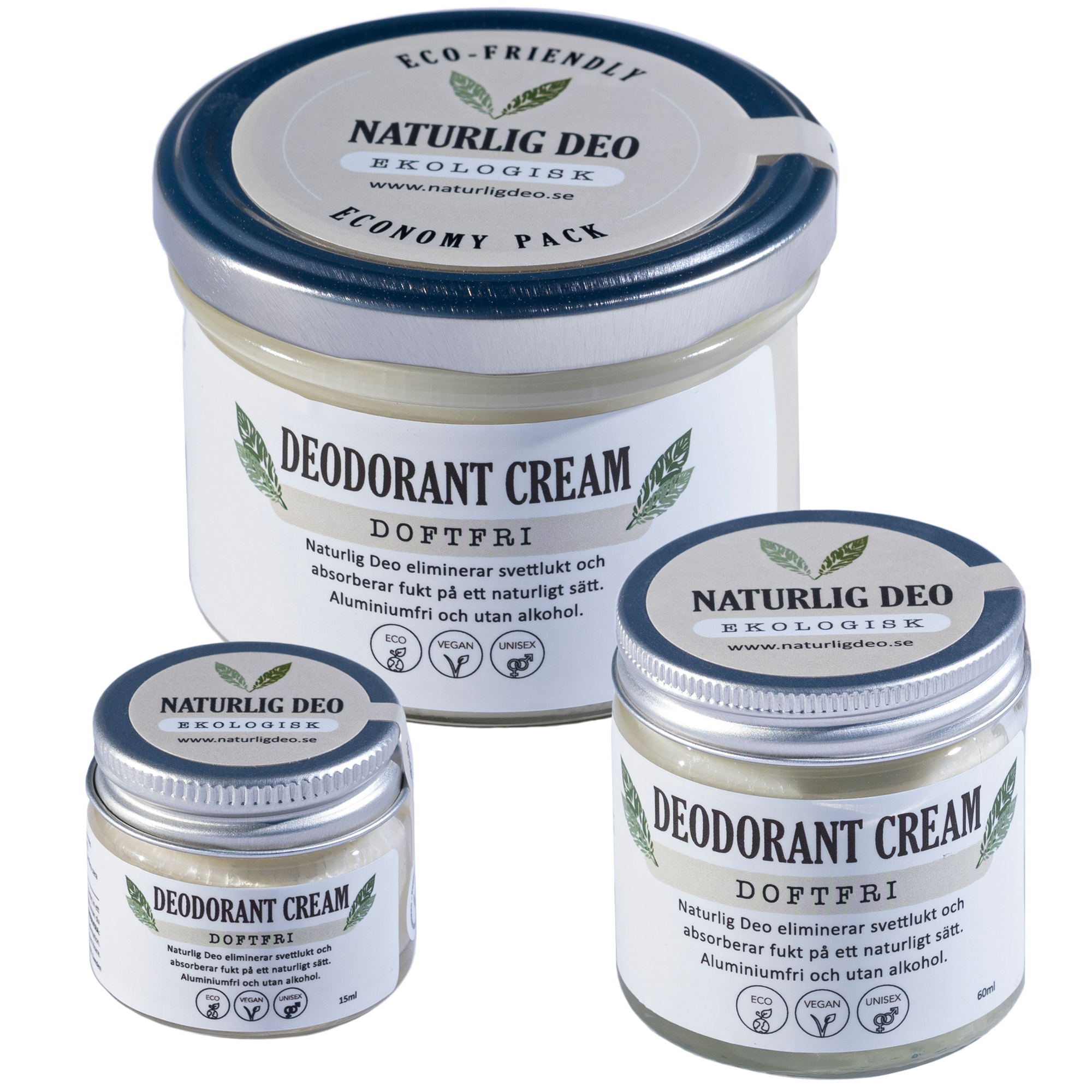 Naturlig Deo - Deodorant Cream Doftfri (eko)