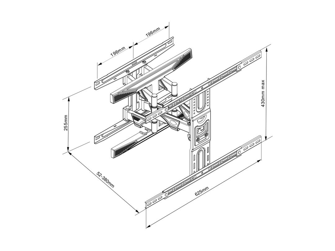 M VESA Flexarm L Full Motion Dual - 19