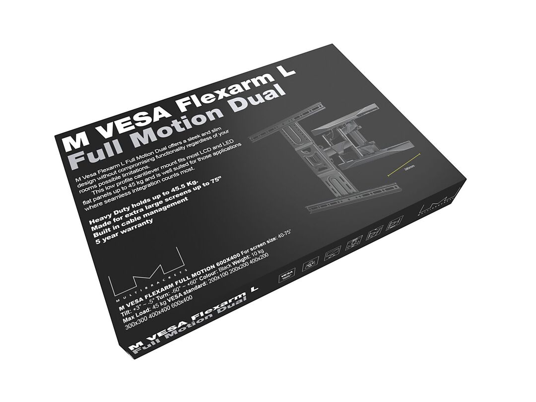 M VESA Flexarm L Full Motion Dual - 26