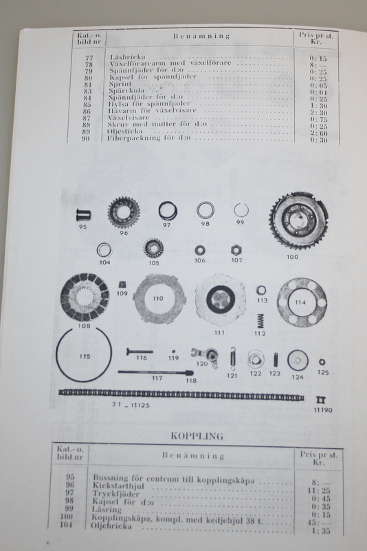 Låsmutter för jsuterskruv koppling BSA 125 cc ( Monark M70/71) NOS 10-125 - 2
