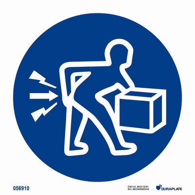 IMO-sign "Lifting heavy objects" - IMPA 33.5653