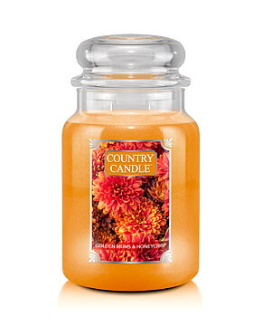  Country Candle  Large Jar Golden Mums & Honey Crisp