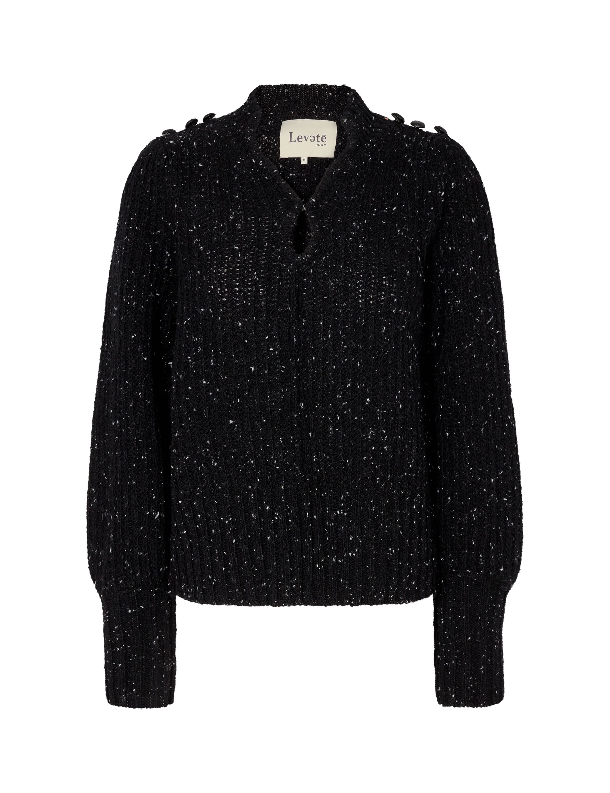 Levéte Room - Oleen 3 Knit Blouse Black - 3