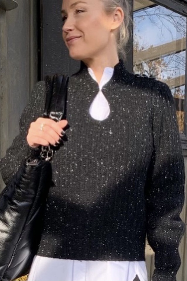 Levéte Room - Oleen 3 Knit Blouse Black - 5