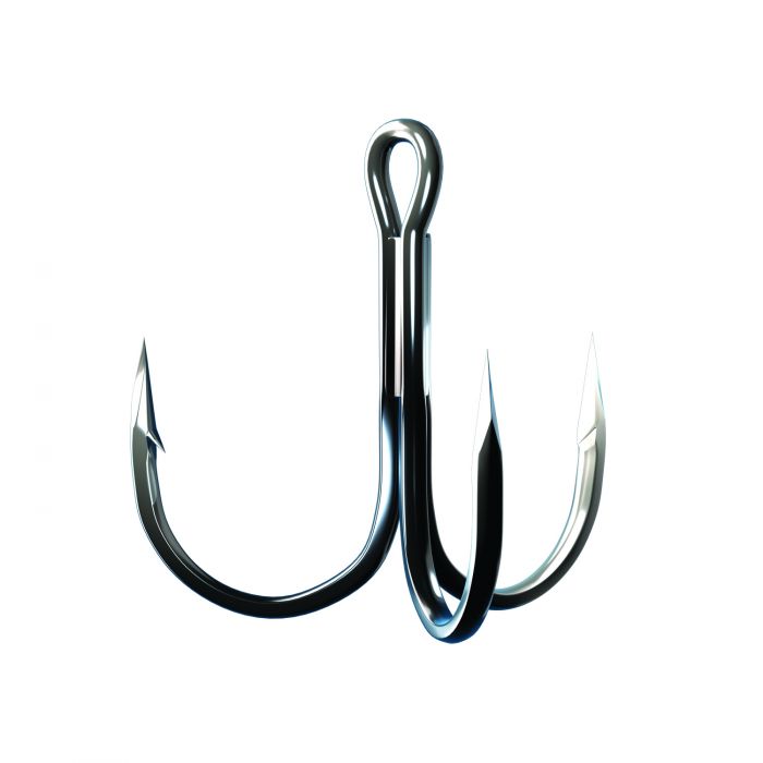 Trokar 3x Strong Round Bend Treble 6-pack