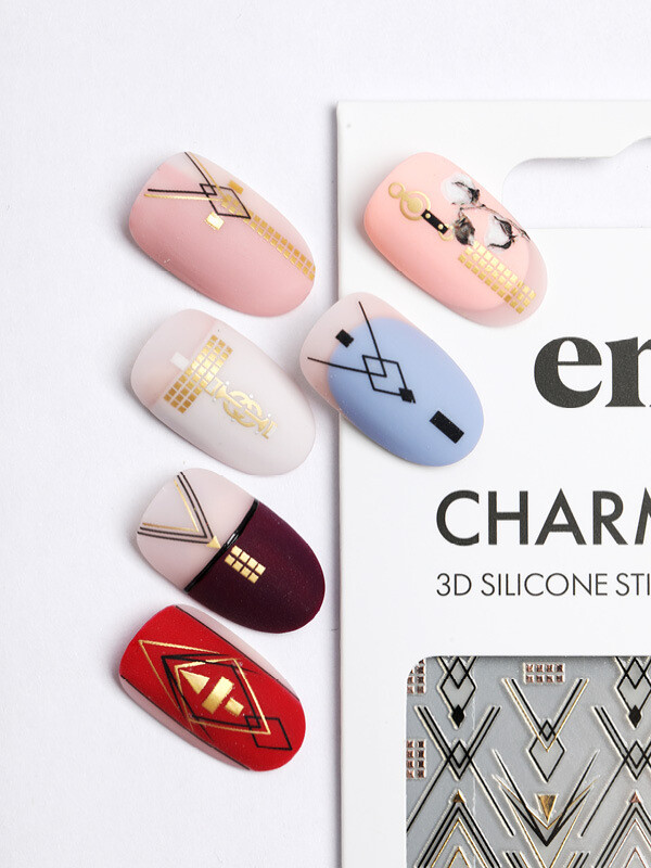Charmicon 3D Silicone Stickers #194 Graceful Geometry - 2