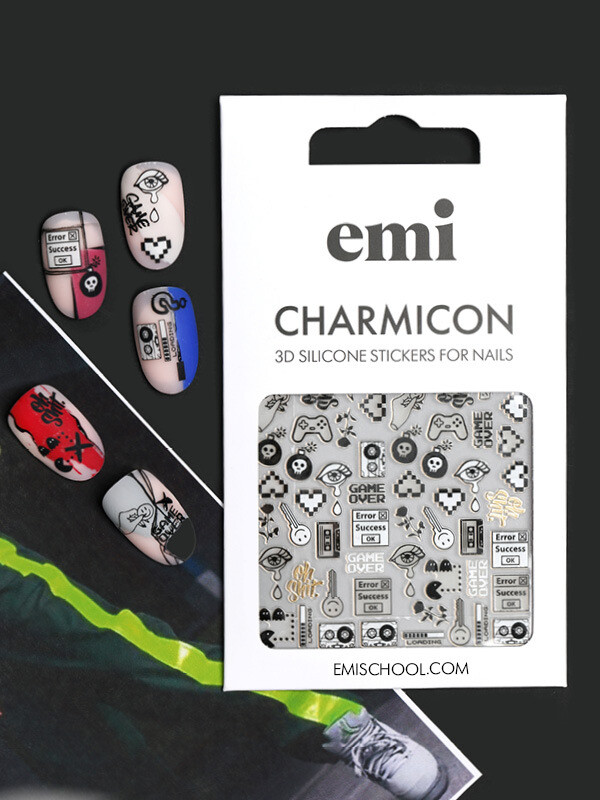 Charmicon 3D Silicone Stickers #188 Game Over - 3