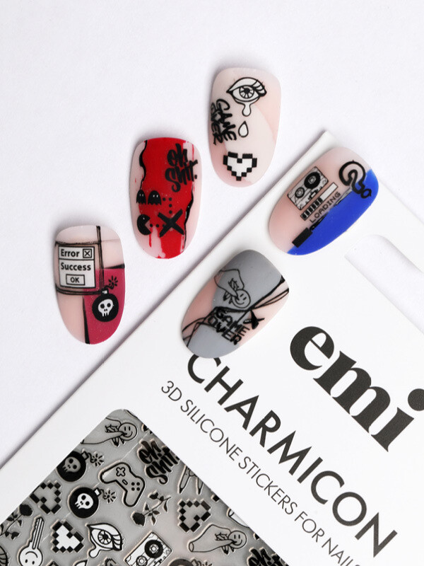 Charmicon 3D Silicone Stickers #188 Game Over - 2
