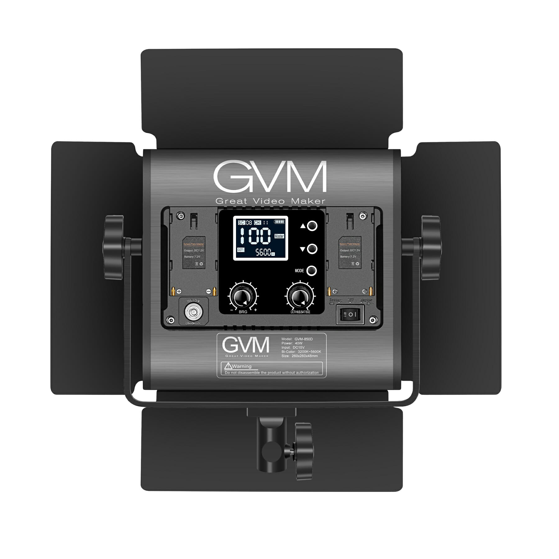 GVM 850D RGB LED Studio 3-Video Light Kit - 6