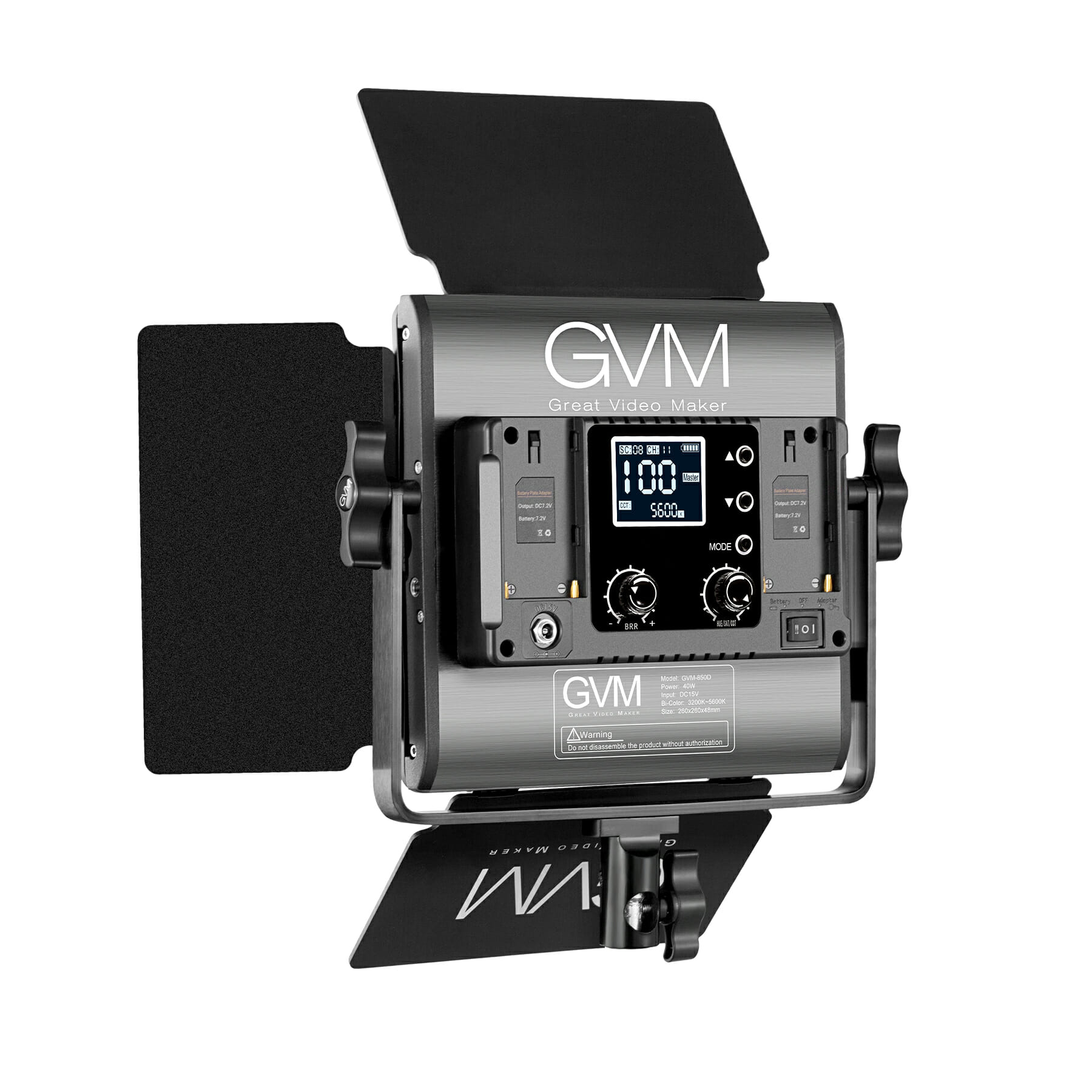 GVM 850D RGB LED Studio 3-Video Light Kit - 5
