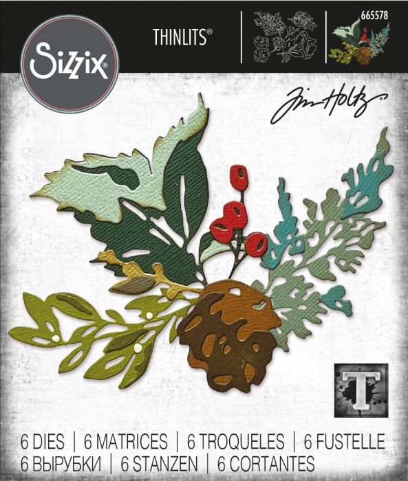 Sizzix Sizzix Thinlits Die Set 6PK - Holiday Brushstroke #2