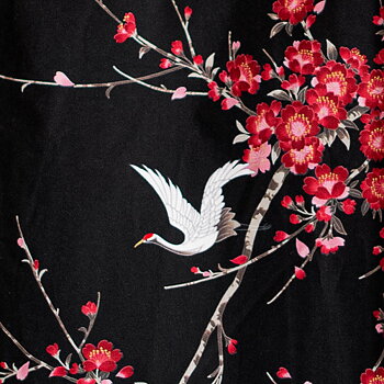 Yukata Svart Trana