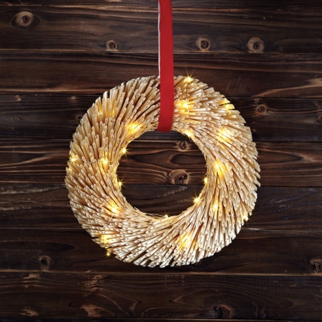 Wreath - Straw wreath - Christmas wreath - Door wreath - Ø 30 cm - 2