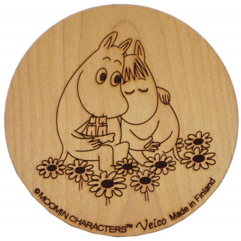 Mumin Glasunderlägg - Mumintrollet & Snorkfröken