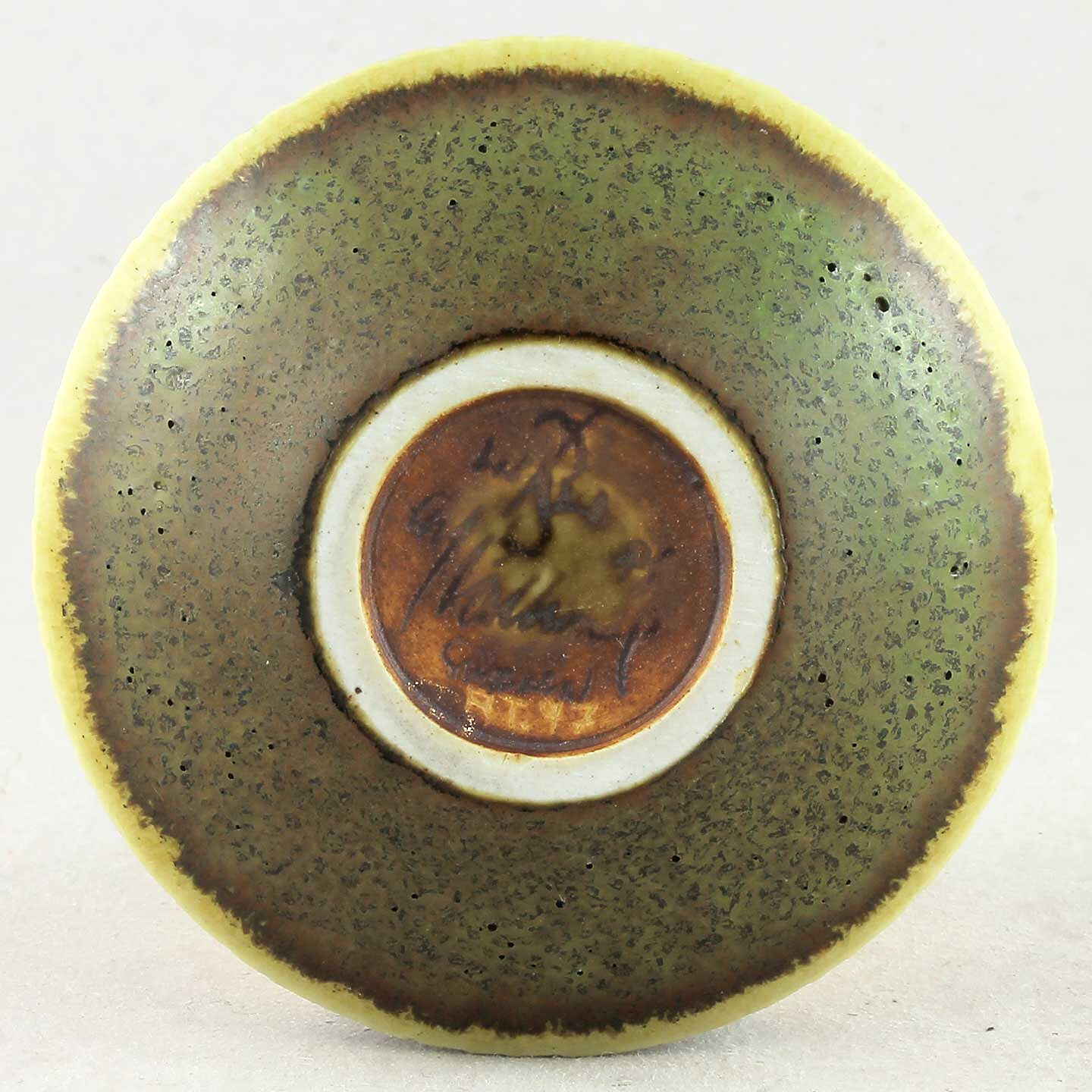 CarlHarry Stålhane (1965) Unique Green Discus Bowl 8 cm
