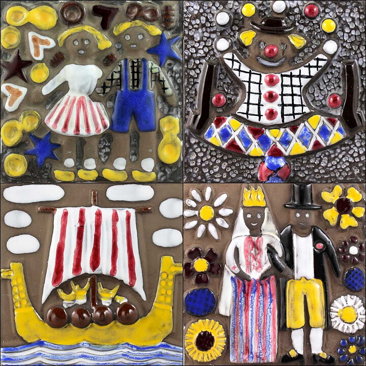 Taisto Kaasinen (Sagoland 1959) Miniature Wall Plaque with Hans & Greta Motif 11 cm