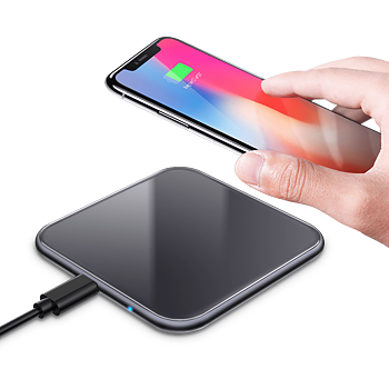 SiGN Trådlös Snabbladdare för iPhone & Android, 15W - Svart