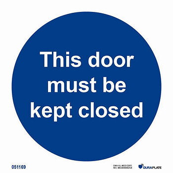 IMO-skylt "This door must be kept closed" - IMPA 33.5801
