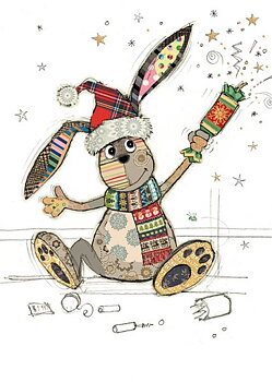 Cracker Bunny, Christmas Greeting Card