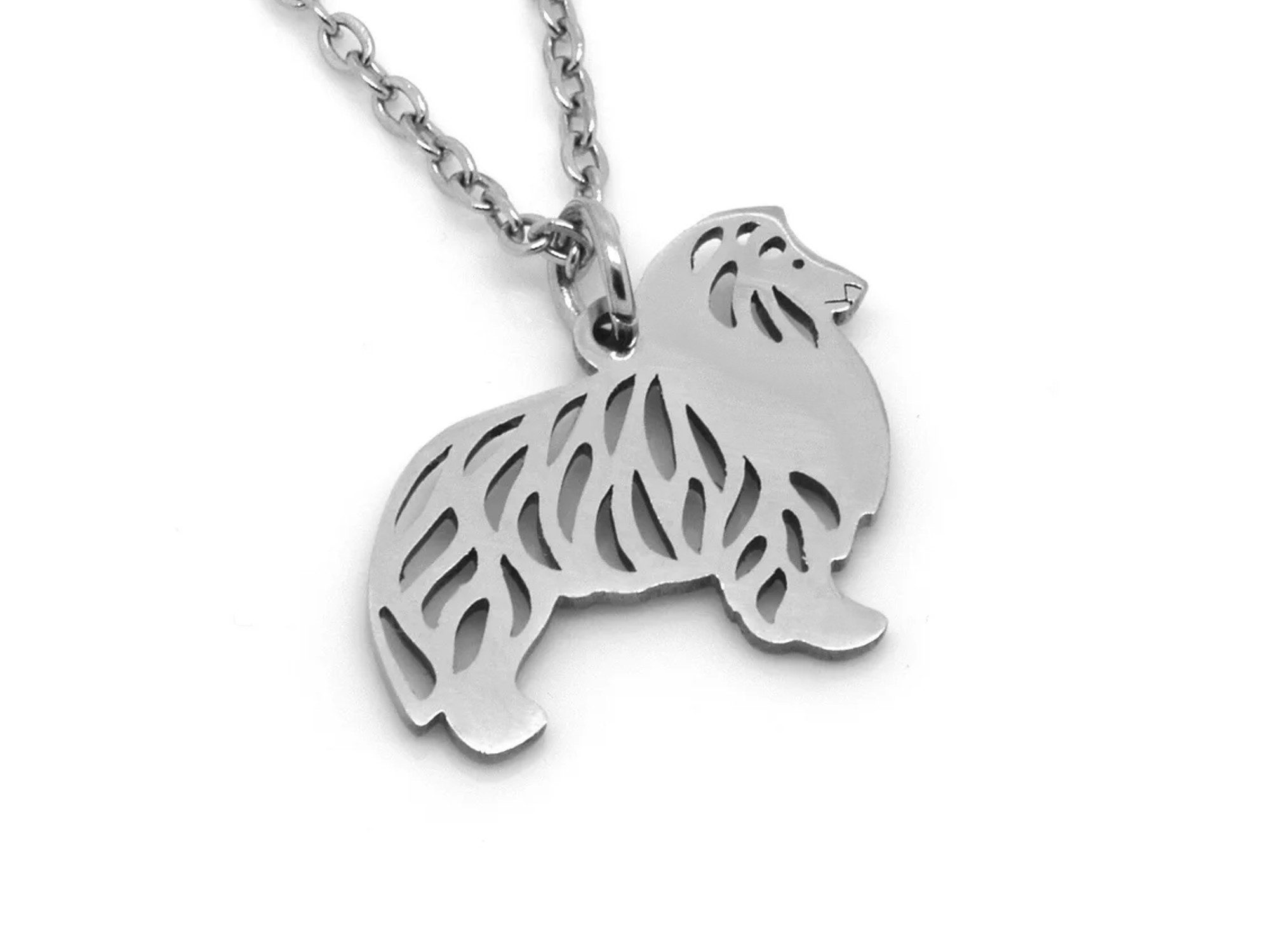 Collie Halsband i Rostfritt Stål, Hundägare Hänge, Hundälskare Accessoar, Hund Smycke