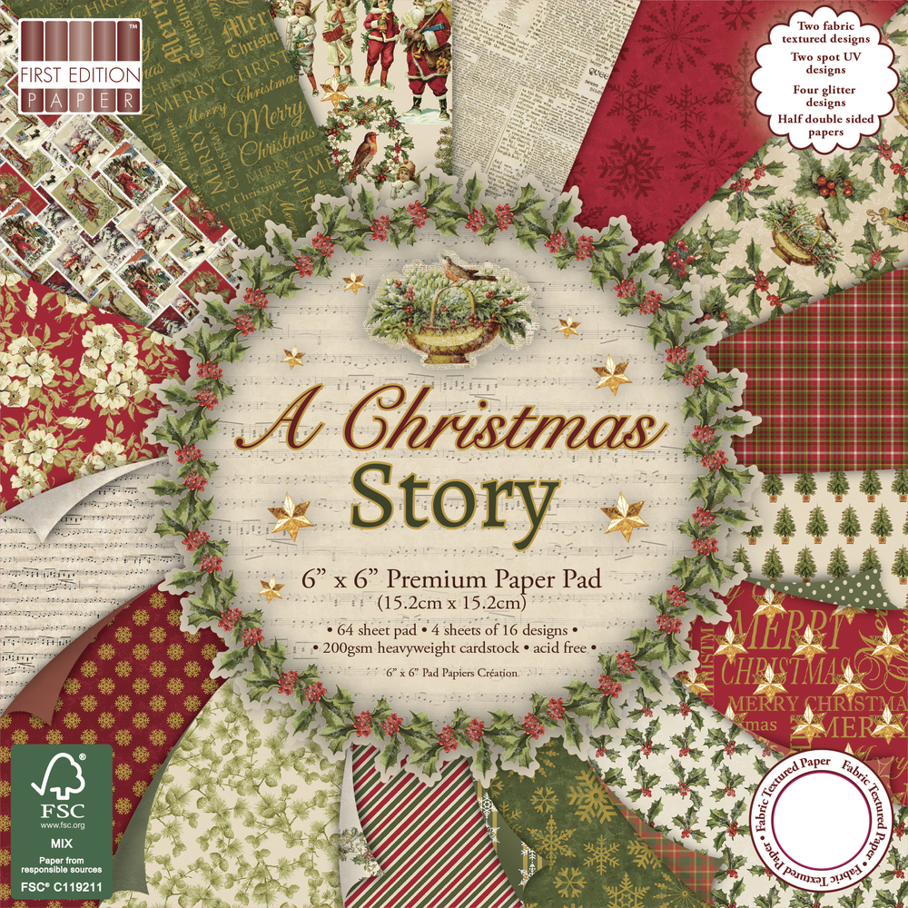 A Christmas Story , 6"x6" block, First Edition Paper, Trimcraft
