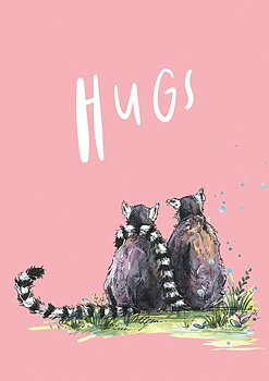 Hugs, Single Greeting Card