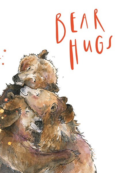 Bear Hugs, Single Greeting Card