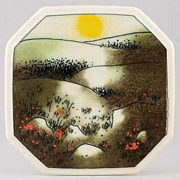 Heljä Liukko-Sundström (Finnair 1995) Octagon Wall Plaque Midnight Sun Summer 15 cm