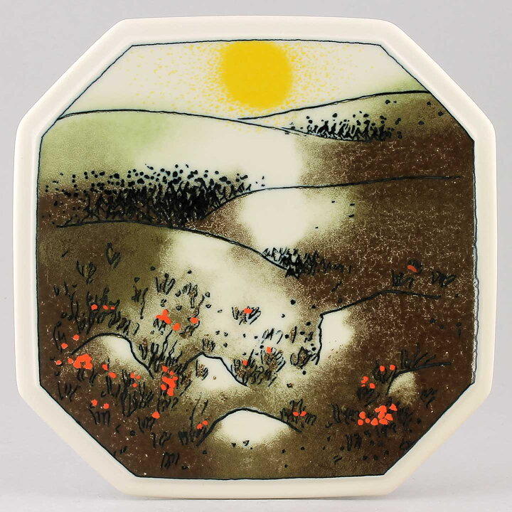 Heljä Liukko-Sundström (Finnair 1995) Octagon Wall Plaque Midnight Sun Summer 15 cm
