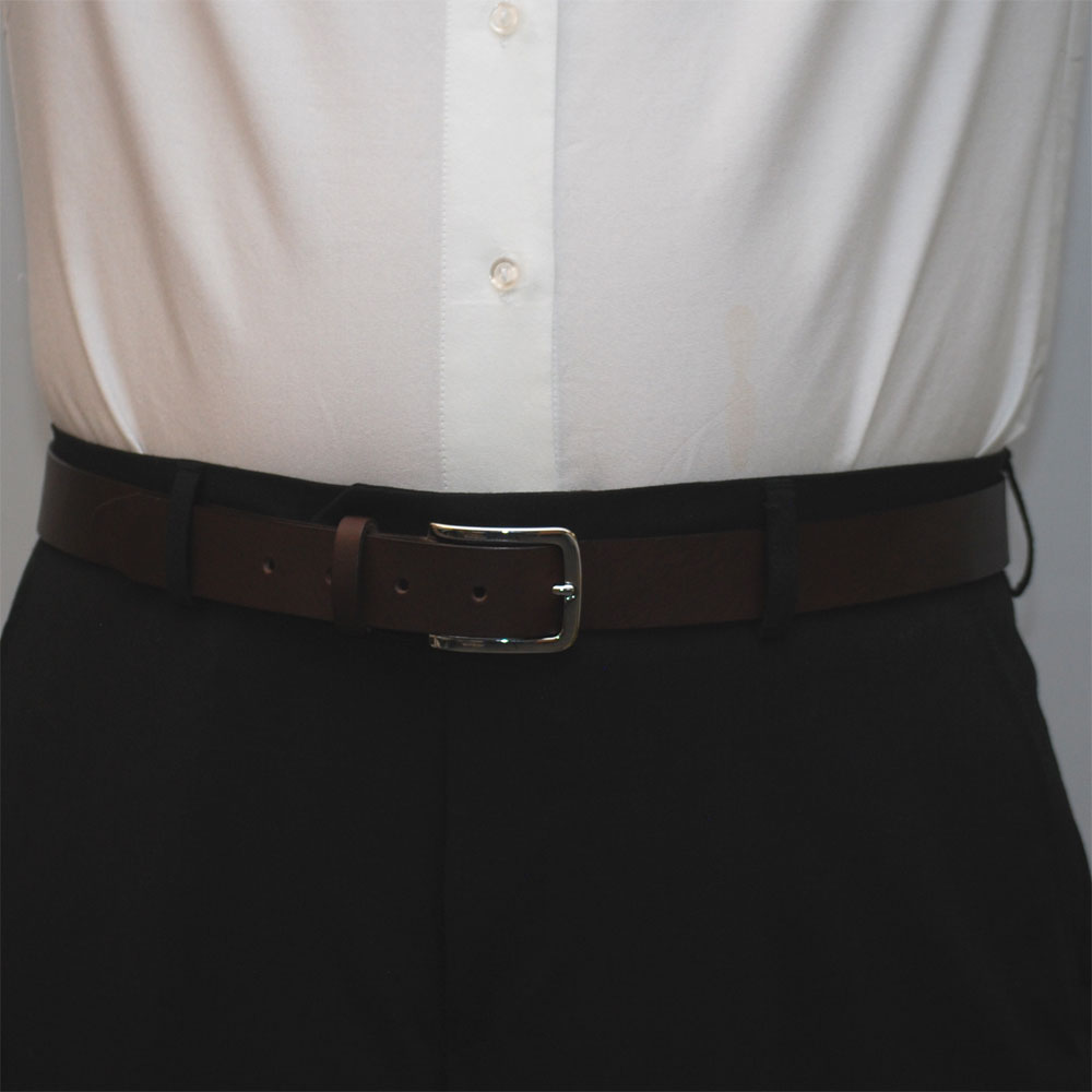 Läderbälte Bull brun 30mm 813 - 2