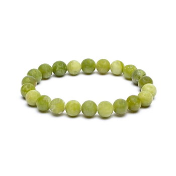 Mala/Bracelet Green Jade Elastic