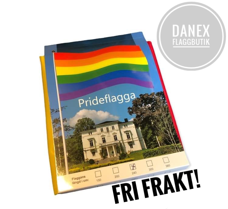 Prideflagga - Regnbågsflagga 240cm 